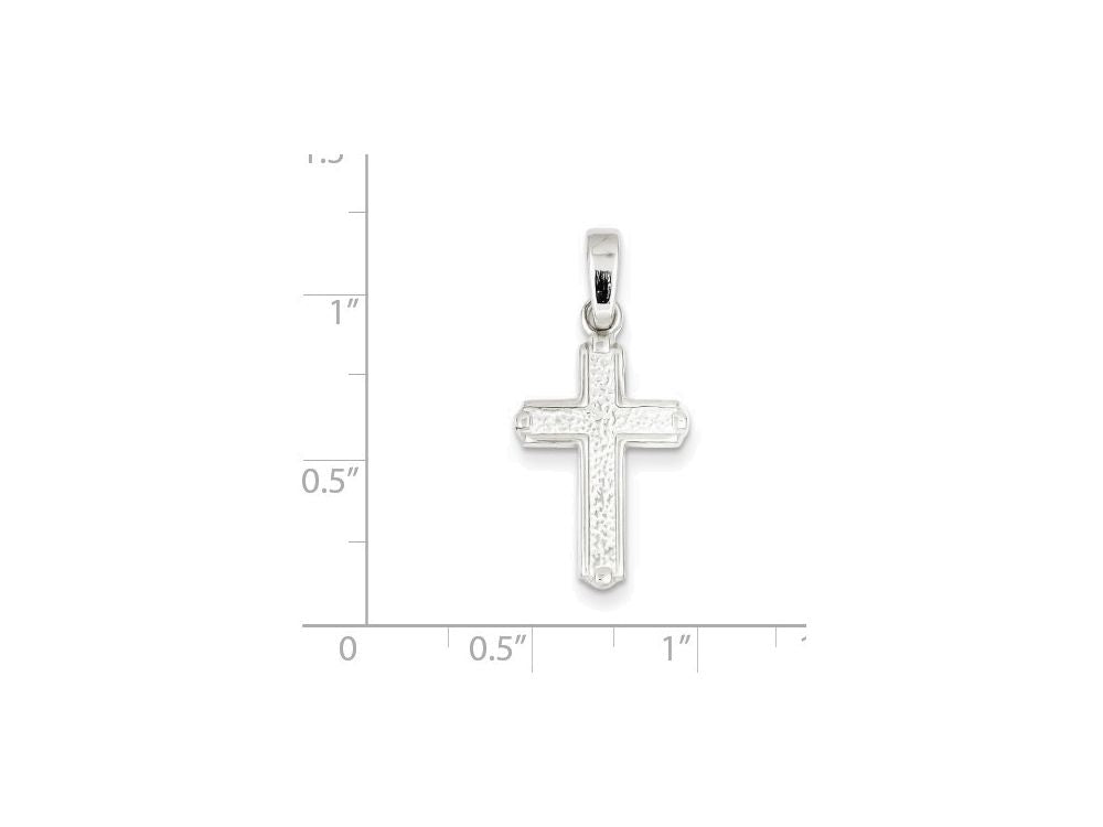 FJC Finejewelers Sterling Silver Polished Cross Pendant Necklace - Chain Included