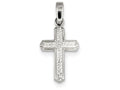 FJC Finejewelers Sterling Silver Polished Cross Pendant Necklace - Chain Included