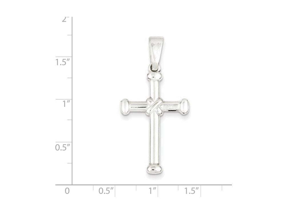 FJC Finejewelers Sterling Silver Polished Cross Pendant Necklace - Chain Included