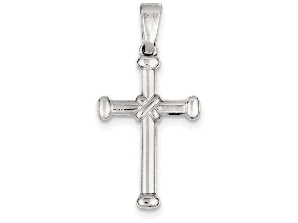 FJC Finejewelers Sterling Silver Polished Cross Pendant Necklace - Chain Included