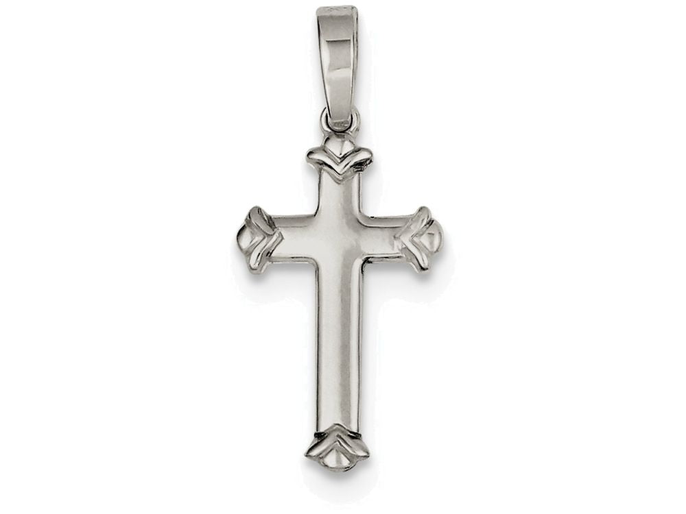 FJC Finejewelers Sterling Silver Polished Cross Pendant Necklace - Chain Included
