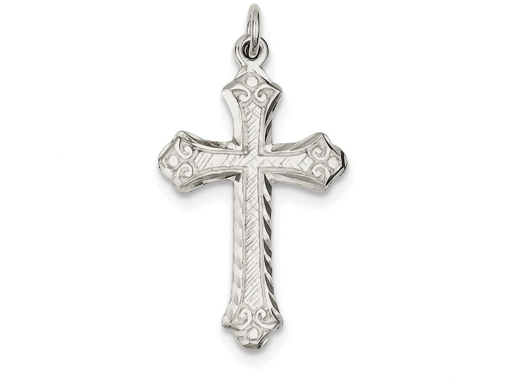 FJC Finejewelers Sterling Silver Cross Pendant Necklace - Chain Included