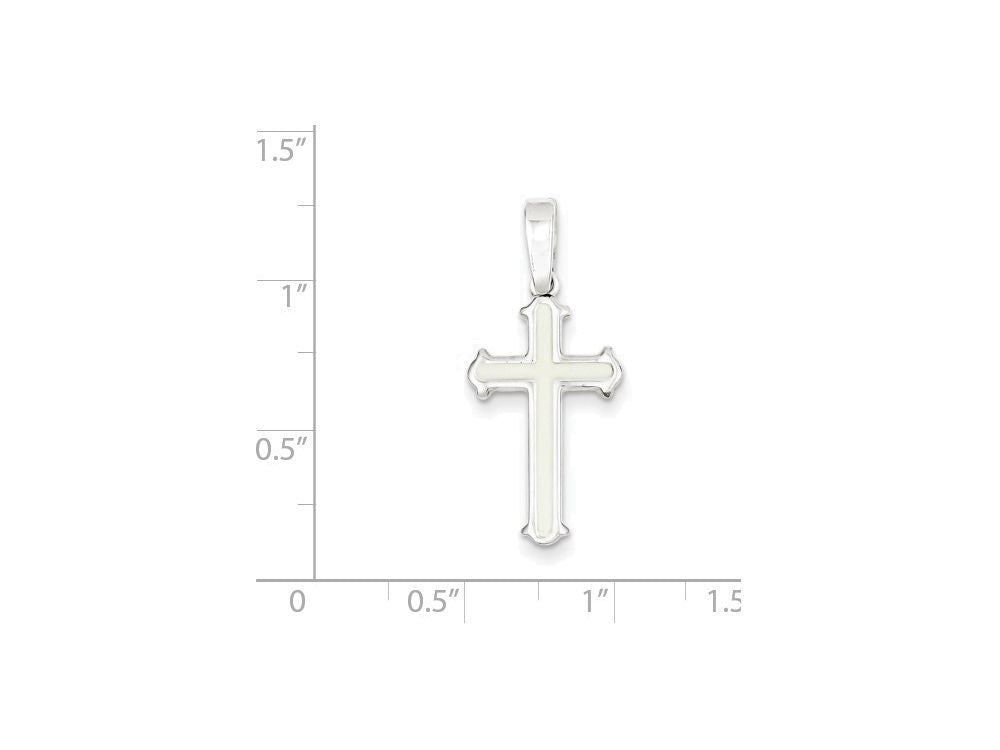 FJC Finejewelers Sterling Silver Polished Cross Pendant Necklace - Chain Included
