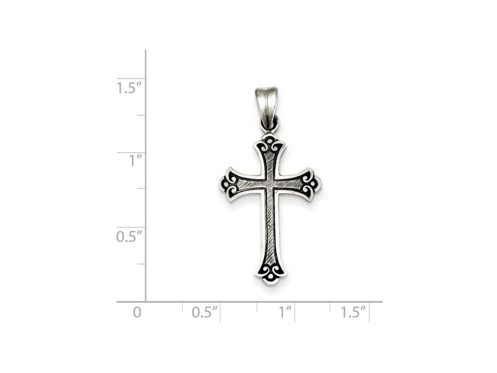 FJC Finejewelers Sterling Silver Antiqued Cross Pendant Necklace - Chain Included