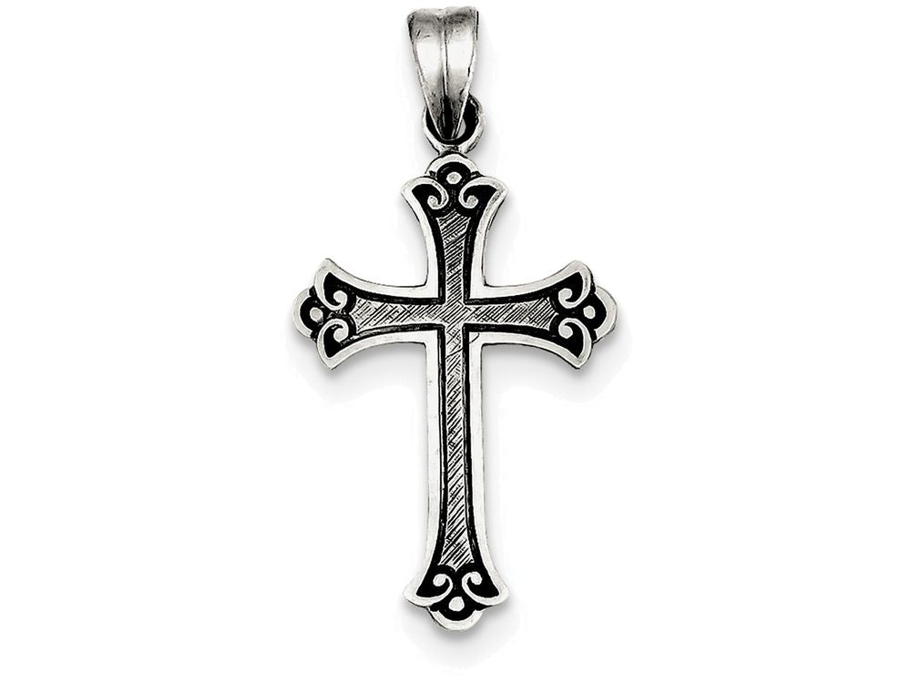 FJC Finejewelers Sterling Silver Antiqued Cross Pendant Necklace - Chain Included