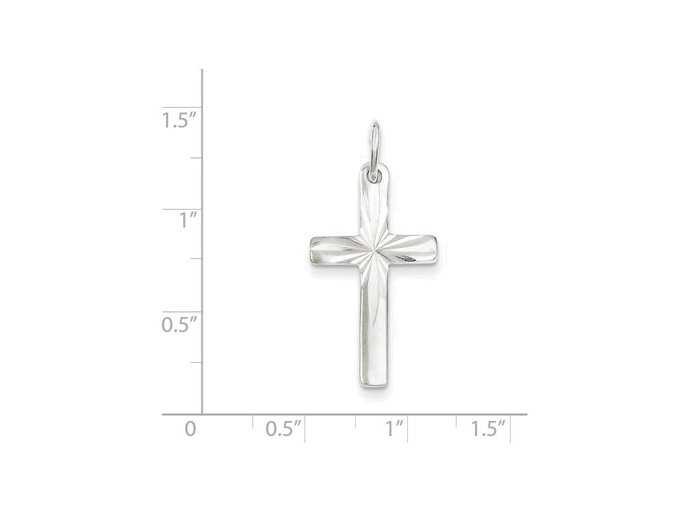 FJC Finejewelers Sterling Silver Cross Pendant Necklace - Chain Included