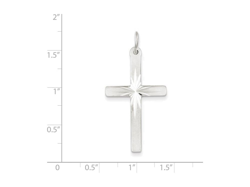 FJC Finejewelers Sterling Silver Cross Pendant Necklace - Chain Included