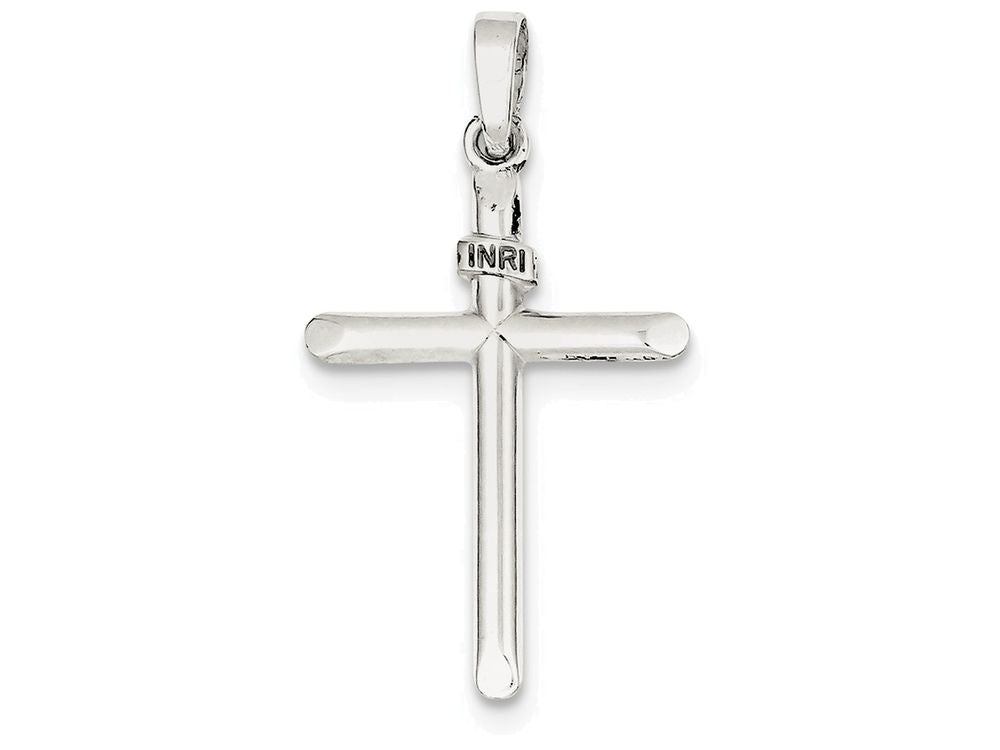 FJC Finejewelers Sterling Silver Polished Inri Cross Pendant Necklace - Chain Included