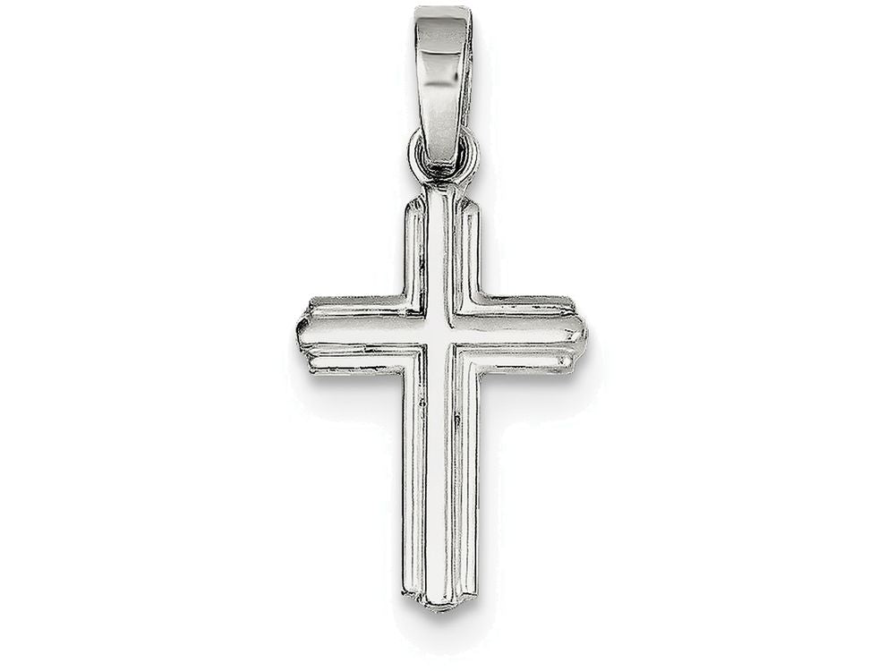 FJC Finejewelers Sterling Silver Polished Cross Pendant Necklace - Chain Included