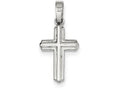 FJC Finejewelers Sterling Silver Polished Cross Pendant Necklace - Chain Included