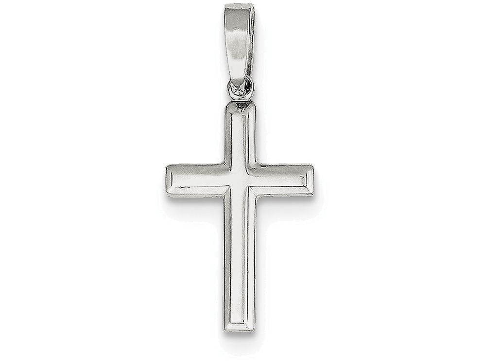 FJC Finejewelers Sterling Silver Polished Cross Pendant Necklace - Chain Included