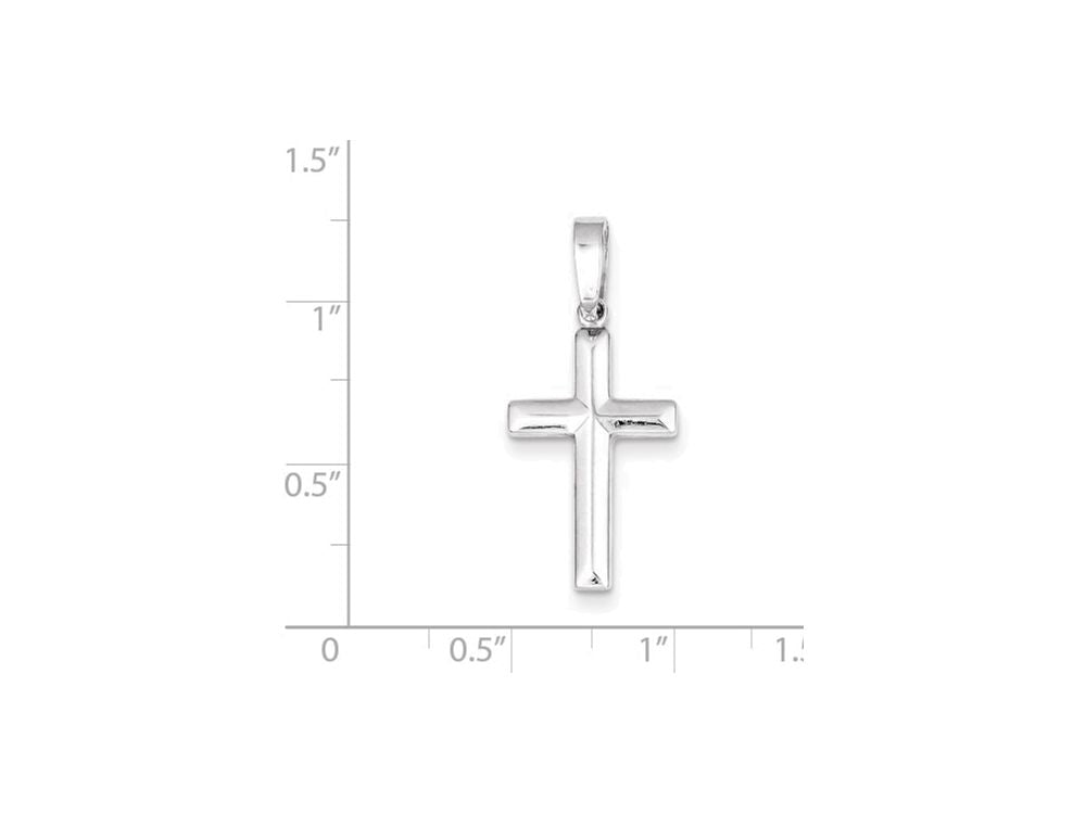 FJC Finejewelers Sterling Silver Polished Cross Pendant Necklace - Chain Included
