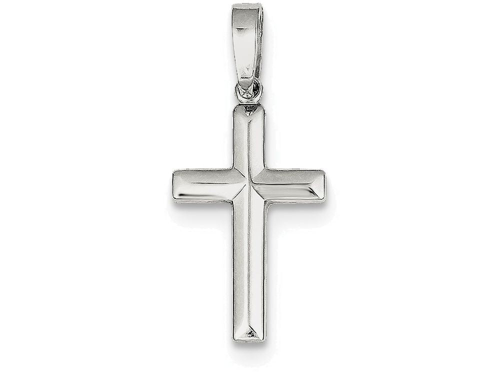 FJC Finejewelers Sterling Silver Polished Cross Pendant Necklace - Chain Included