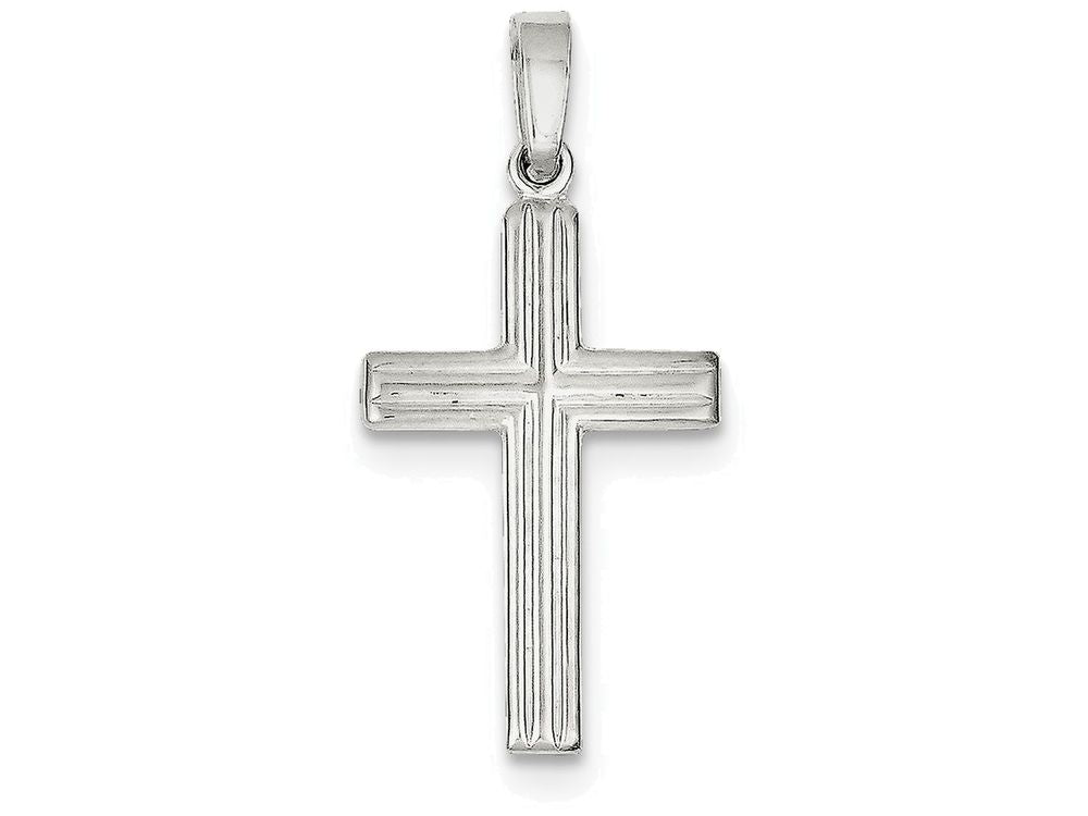 FJC Finejewelers Sterling Silver Polished Cross Pendant Necklace - Chain Included