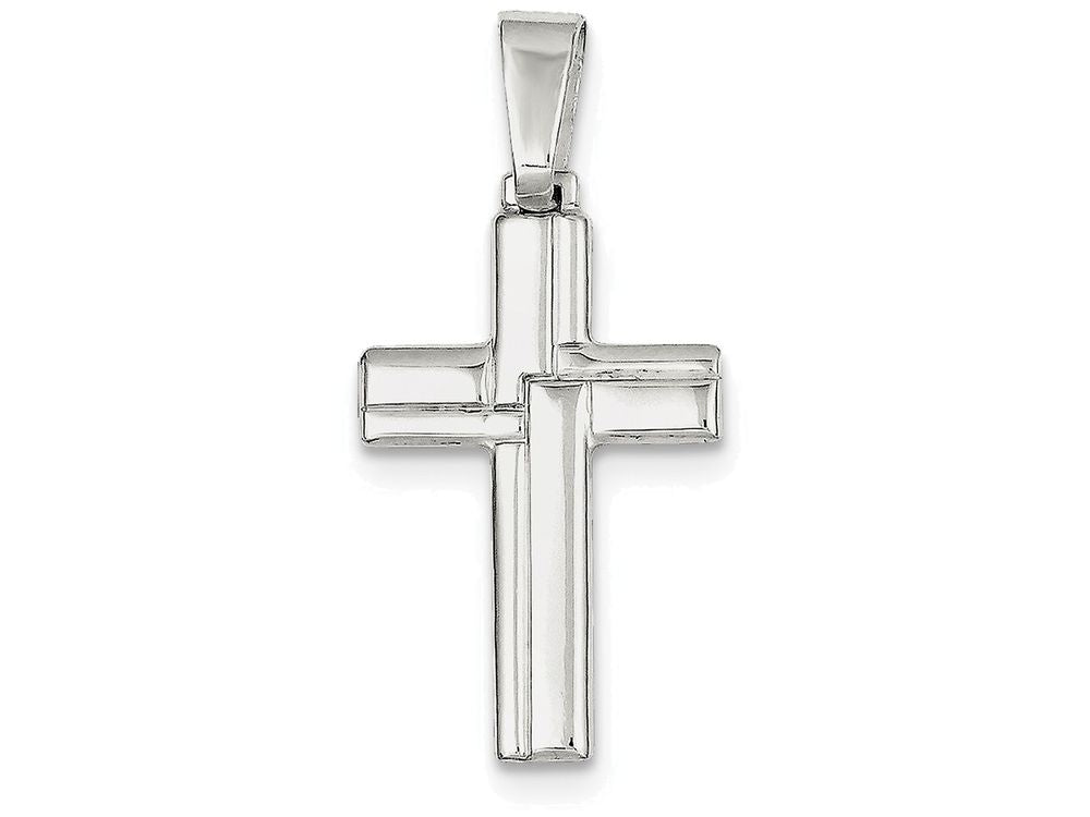 FJC Finejewelers Sterling Silver Polished Cross Pendant Necklace - Chain Included