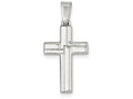 FJC Finejewelers Sterling Silver Polished Cross Pendant Necklace - Chain Included
