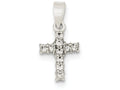 FJC Finejewelers Sterling Silver Cubic Zirconia Cross Pendant Necklace - Chain Included