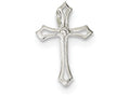 FJC Finejewelers Sterling Silver Cubic Zirconia Cross Charm