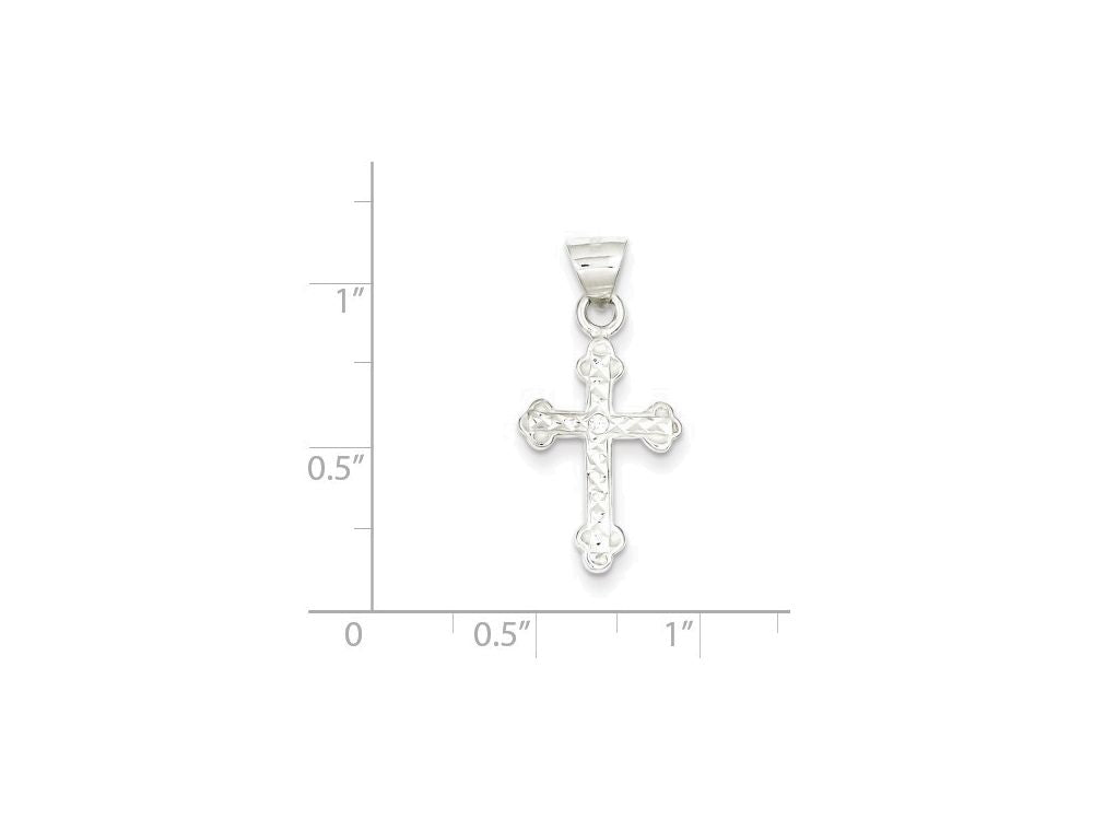 FJC Finejewelers Sterling Silver Cross With Cubic Zirconia Pendant Necklace - Chain Included