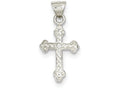 FJC Finejewelers Sterling Silver Cross With Cubic Zirconia Pendant Necklace - Chain Included