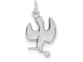 FJC Finejewelers Sterling Silver Polished Dove With Cubic Zirconia Pendant Necklace - Chain Included