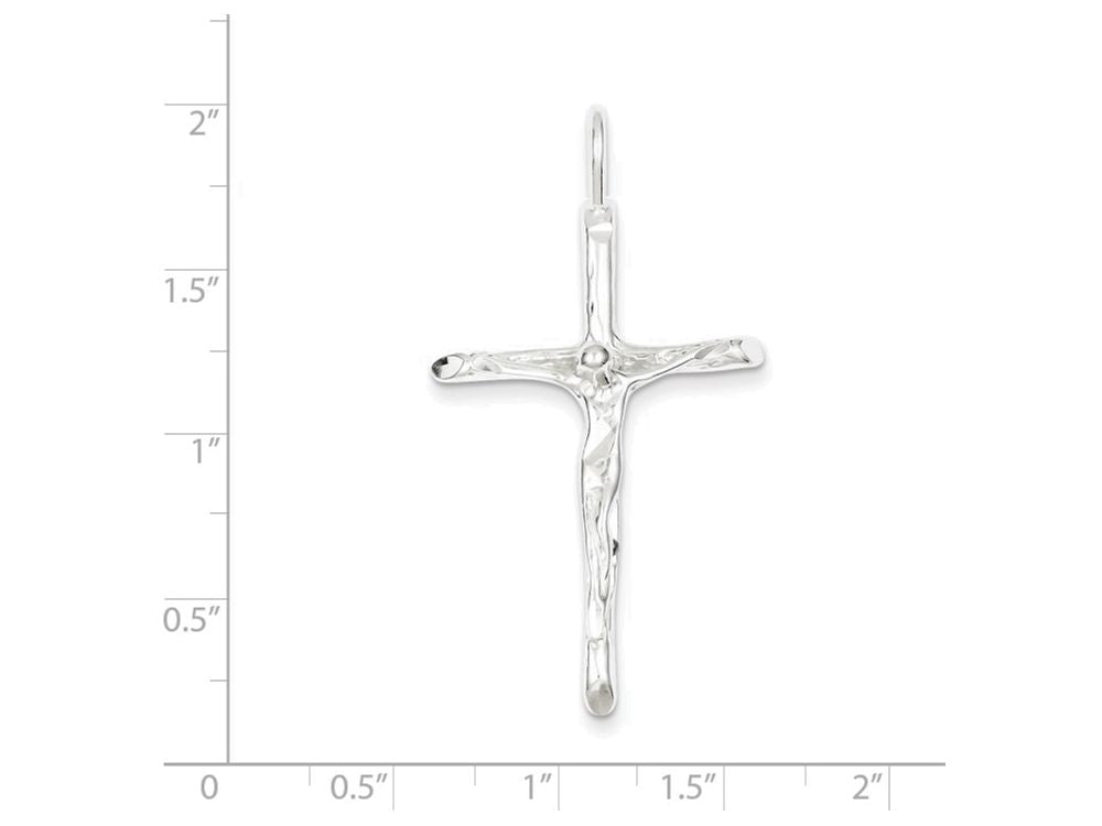 FJC Finejewelers Sterling Silver Polished Crucifix Pendant Necklace - Chain Included