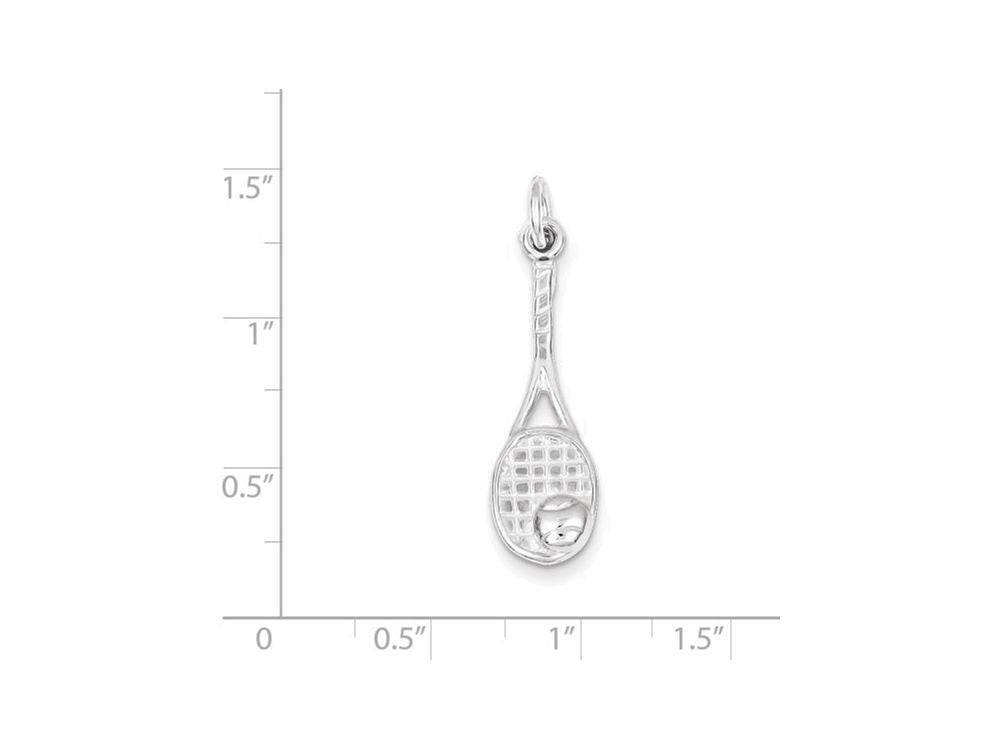 FJC Finejewelers Sterling Silver Tennis Rackets Charm