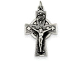 FJC Finejewelers Sterling Silver Antiqued Satin Irish Crucifix Cross Pendant Necklace - Chain Included