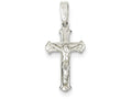 FJC Finejewelers Sterling Silver Polished Crucifix Pendant Necklace - Chain Included