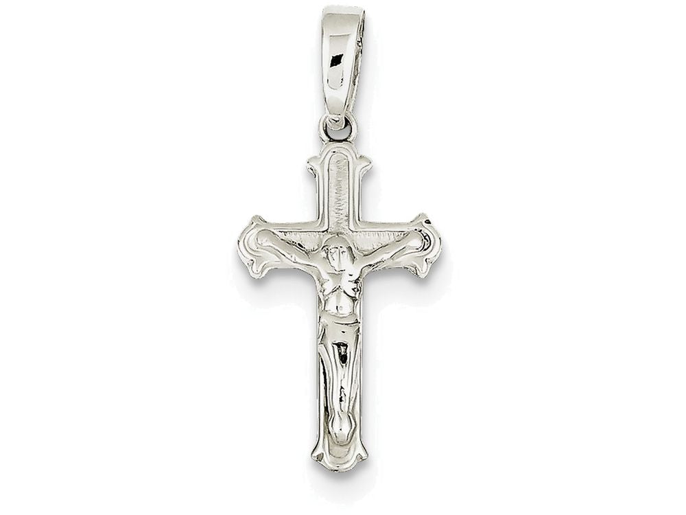 FJC Finejewelers Sterling Silver Polished Crucifix Pendant Necklace - Chain Included