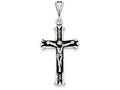 FJC Finejewelers Sterling Silver Antiqued Crucifix Charm
