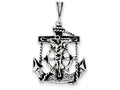 FJC Finejewelers Sterling Silver Antiqued Mariner Crucifix Charm
