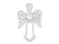 FJC Finejewelers Sterling Silver Cubic Zirconia Angel Pendant Necklace - Chain Included