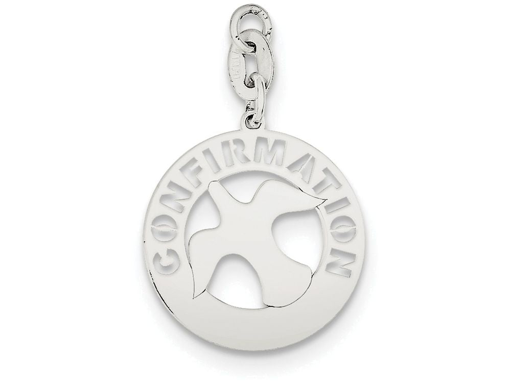 FJC Finejewelers Sterling Silver Polished Confirmation Dove Charm
