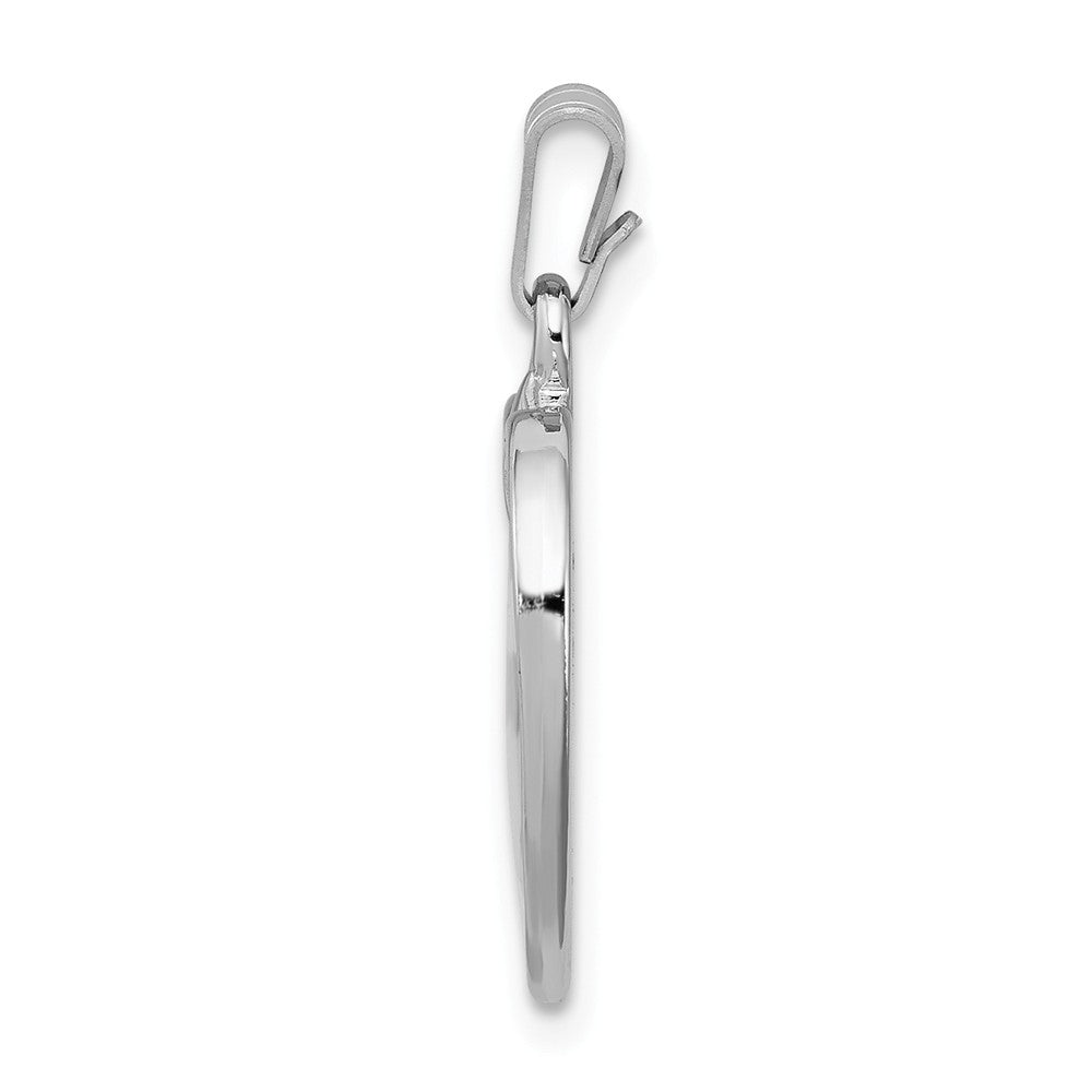 FJC Finejewelers Sterling Silver Large Heart With Mustard Seed Pendant Necklace - Chain Included