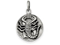 FJC Finejewelers Sterling Silver Polished Antique Finish Scorpio Horoscope Pendant Necklace - Chain Included