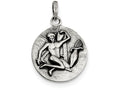 FJC Finejewelers Sterling Silver Polished Antique Finish Aquarius Horoscope Pendant Necklace - Chain Included