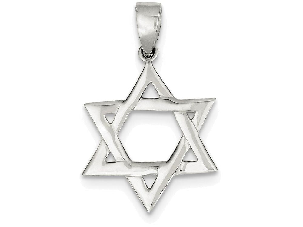 FJC Finejewelers Sterling Silver Polished Star Of David Pendant Necklace - Chain Included