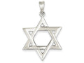 FJC Finejewelers Sterling Silver Polished Star Of David Pendant Necklace - Chain Included