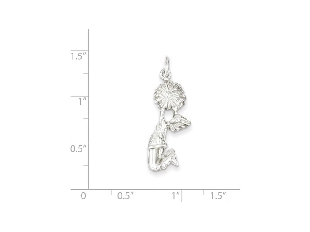 FJC Finejewelers Sterling Silver Cheerleader Charm