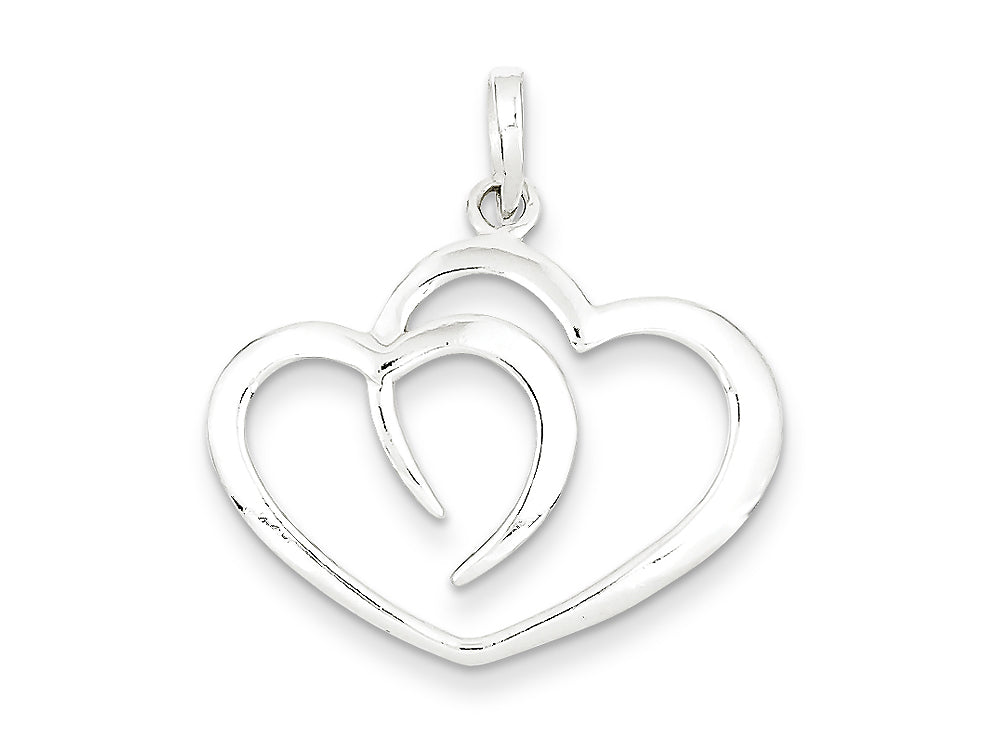 FJC Finejewelers Sterling Silver Polished Heart Pendant Necklace - Chain Included