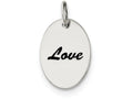 FJC Finejewelers Sterling Silver Polished Enamel Love Pendant Necklace - Chain Included