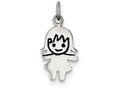 FJC Finejewelers Sterling Silver Enameled Girl Charm