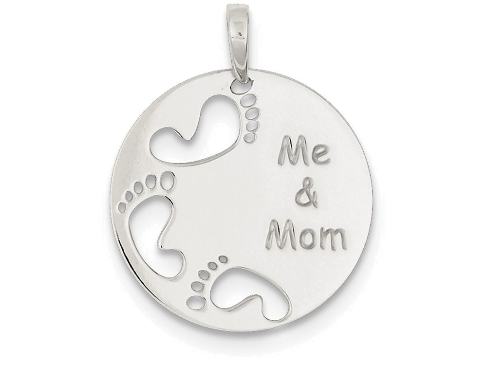FJC Finejewelers Sterling Silver Polished Me and Mom Pendant Necklace - Chain Included