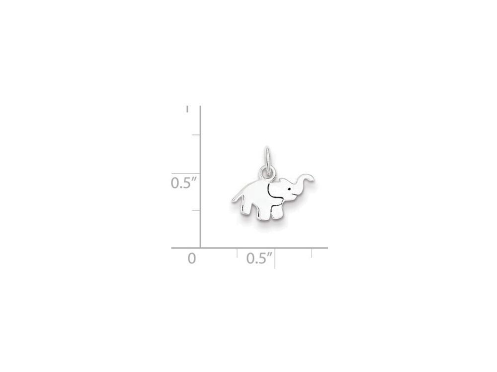 FJC Finejewelers Sterling Silver Enameled Elephant Charm