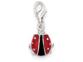 FJC Finejewelers Sterling Silver Enameled Lady Bug Charm