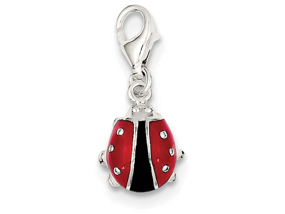 FJC Finejewelers Sterling Silver Enameled Lady Bug Charm