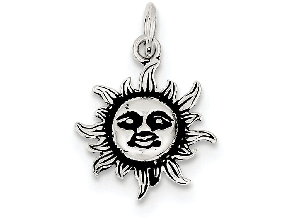 FJC Finejewelers Sterling Silver Antiqued Sun Charm
