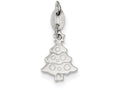 FJC Finejewelers Sterling Silver Polished Christmas Tree Charm