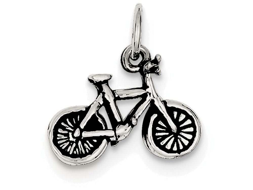 FJC Finejewelers Sterling Silver Antiqued Bicycle Charm